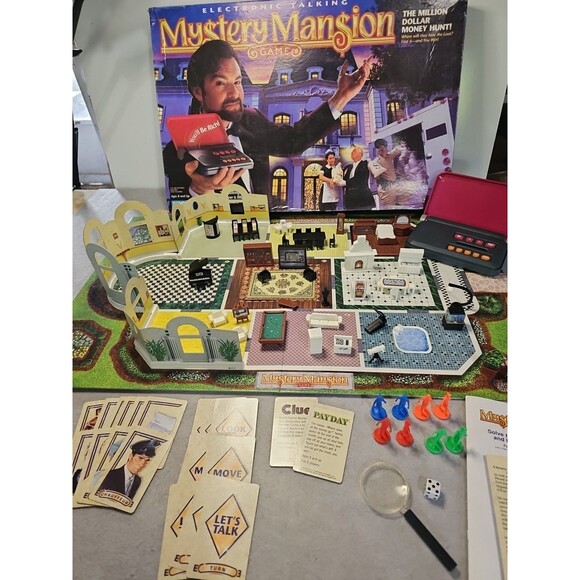 Vtg Mystery Mansion Board Game 1995 Electronic Talking 100% Complete Tested Work - Picture 1 of 12